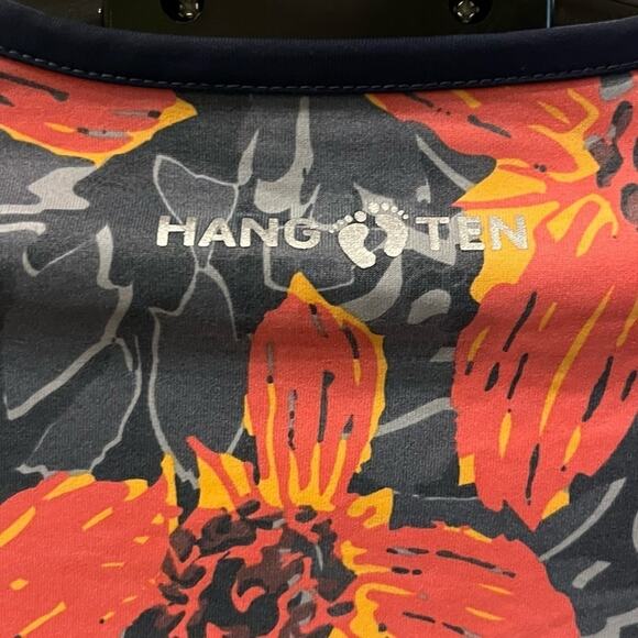 Hang Ten Pullover UPF 50 Floral Sun Rashguard Top Long Sleeve Quick-Dry XS - Picture 7 of 13